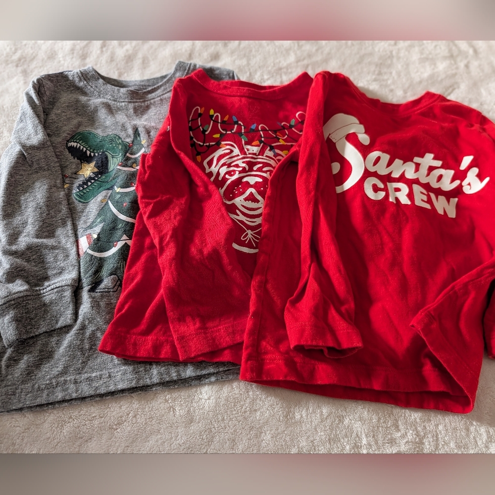 Christmas Bundle 3 Shirts And 3 Onesies Kids